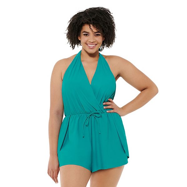 Romper bathing cheap suit plus size