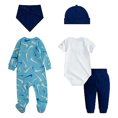Baby Boy Nike Swooshfetti 5 Piece Apparel Set