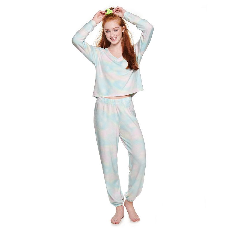 Juniors SO Boxy Long Sleeve Pajama Top & Pajama Pants Set, Girls, Size: X