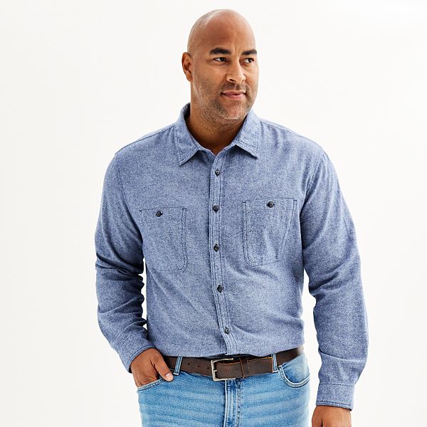 Big Tall Sonoma Goods For Life Regular Fit Flannel Button Down