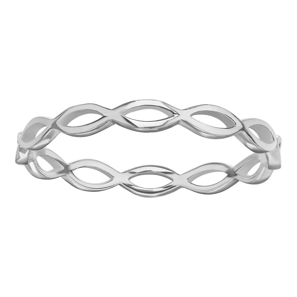 OPEN BAND RING RING OF ROSES SILV main image 1