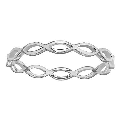 PRIMROSE Sterling Silver Multi-Open Oval Band Ring