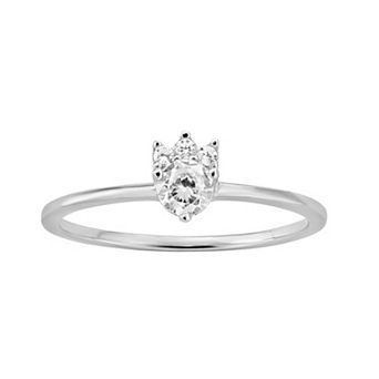 PRIMROSE Sterling Silver Cubic Zirconia Ring