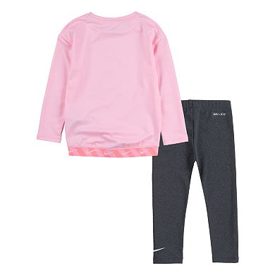 Toddler Girl Nike Dri-FIT Taping Tunic & Leggings Set