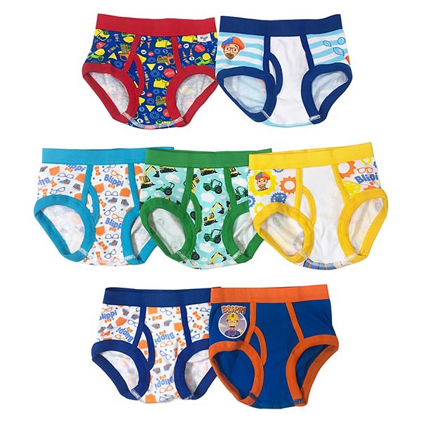 Toddler Boy Blippi 7-Pack Character Print Briefs