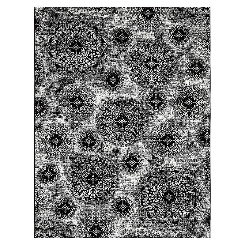 Unique Loom Sofia Collection Traditional Vintage Rug, Black, 3X20 Ft