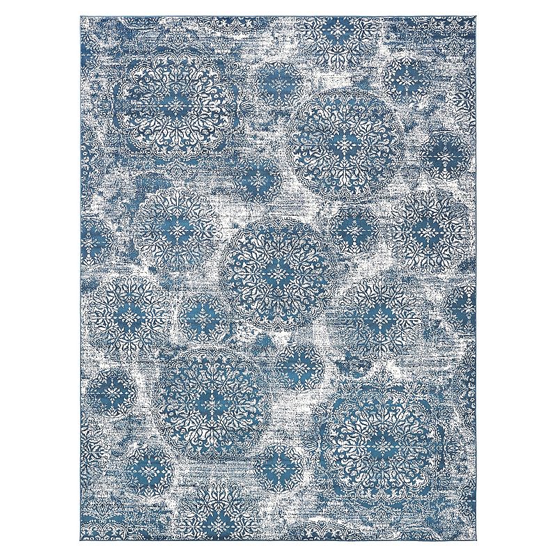 Unique Loom Sofia Collection Traditional Vintage Rug, Blue, 3X20 Ft