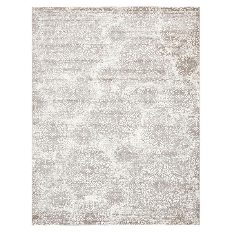 Unique Loom Sofia Collection Traditional Vintage Rug, Grey, 9X12 Ft