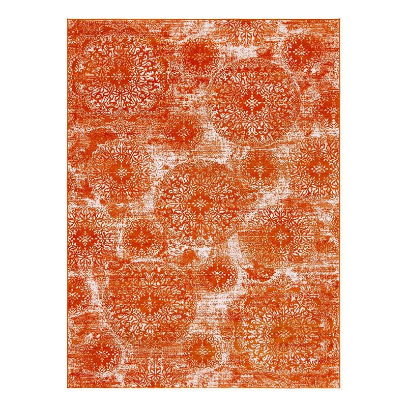 Unique Loom Sofia Collection Traditional Vintage Rug, Orange, 3X20 Ft
