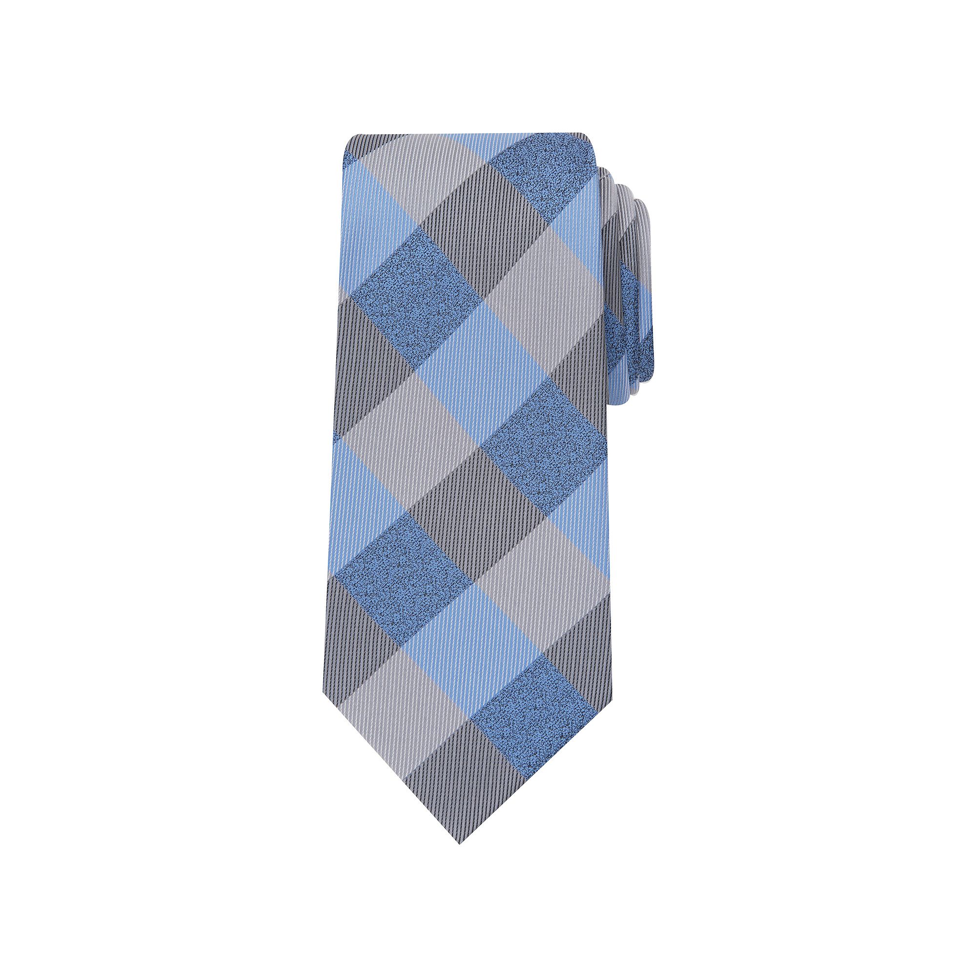 Big & Tall Bespoke Patterned Extra-Long Tie, Size: X LONG, Blue Windsor