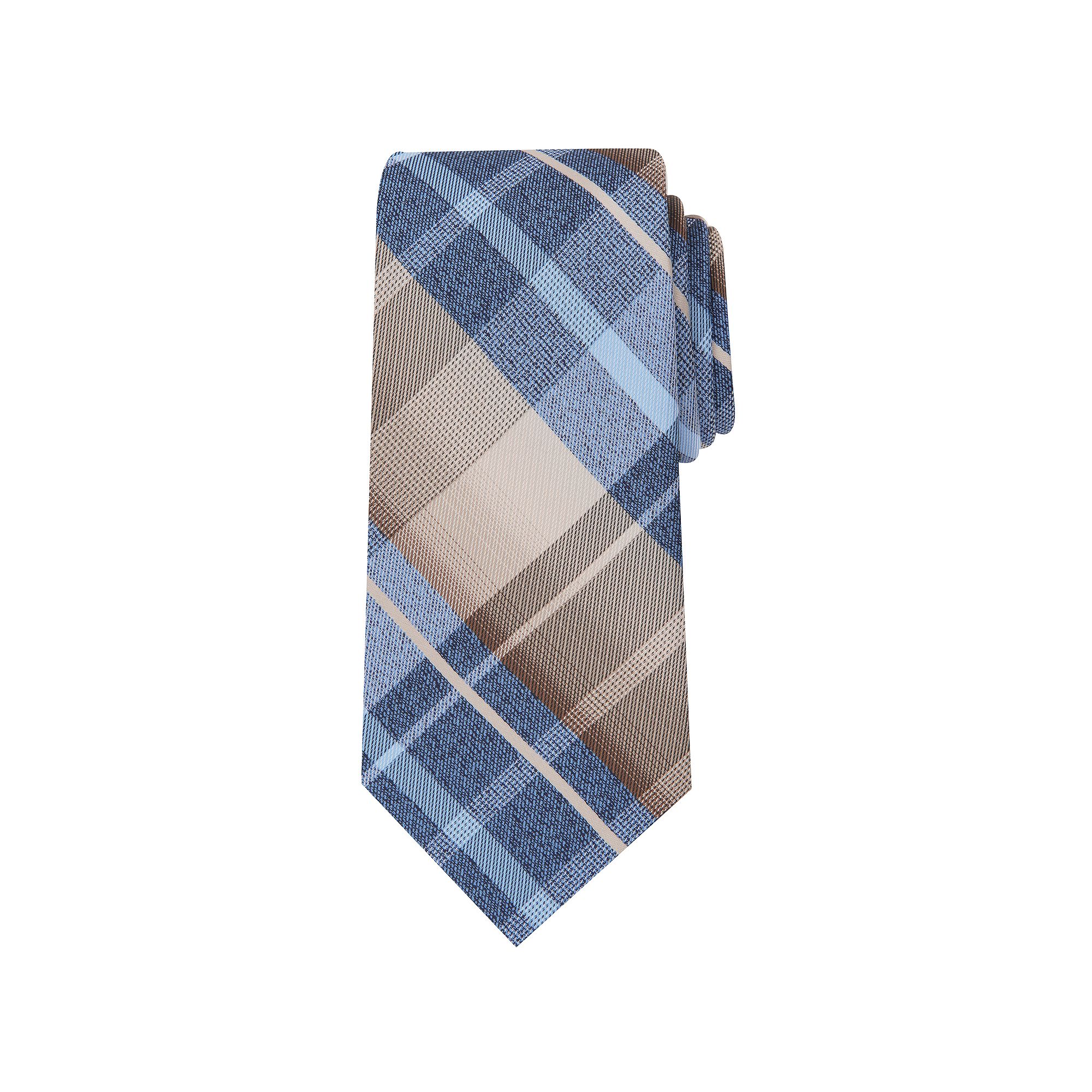 Big & Tall Bespoke Patterned Extra-Long Tie, Size: X LONG, Brown Adams