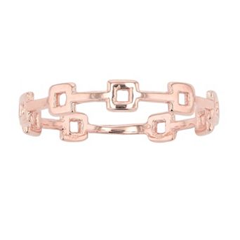 Au Naturale 14k Gold Square Station Ring