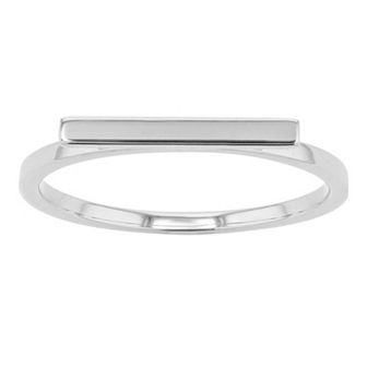 Au Naturale 14k Gold 2mm Horizontal Bar Ring