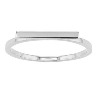 Au Naturale 14k Gold 2mm Horizontal Bar Ring