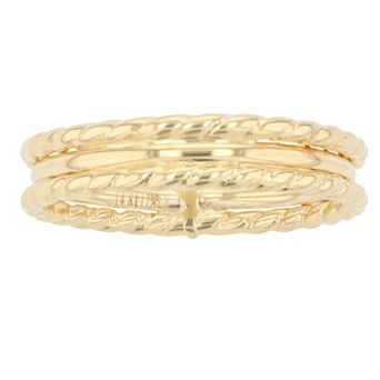 Au Naturale 14k Yellow Gold Twisted Triple Ring