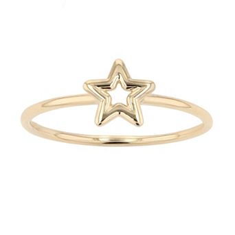 Au Naturale 14k Yellow Gold Star Ring