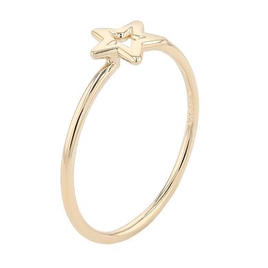 Au Naturale 14k Yellow Gold Star Ring