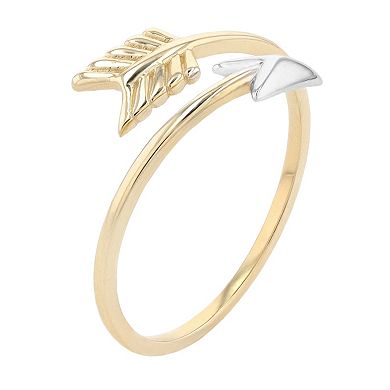 Au Naturale 10k Two-Tone Gold Arrow Ring
