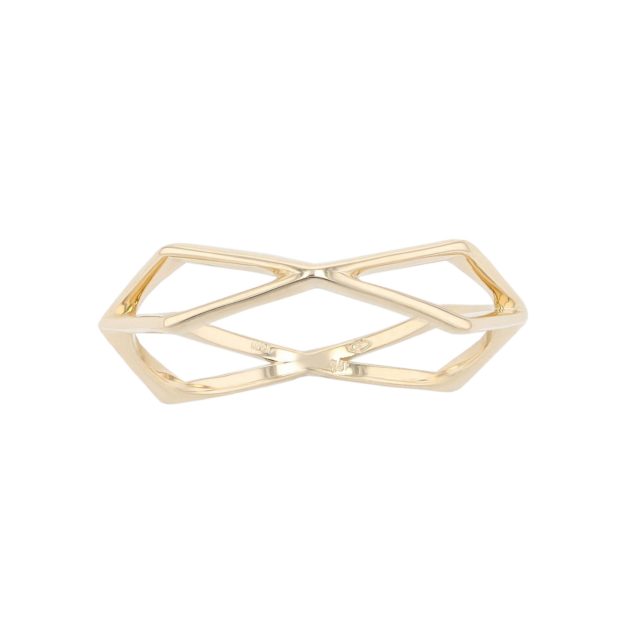 Au Naturale 14k Gold Geometric Ring, Womens, Size: 6