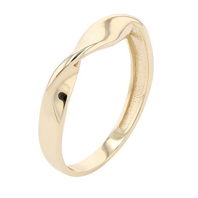 Au Naturale 14k Yellow Gold Twisted Band Ring