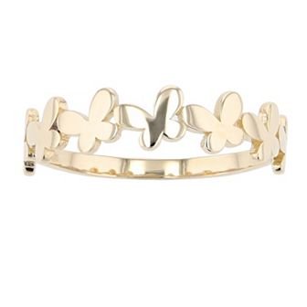 Au Naturale 14k Gold Butterflies Ring
