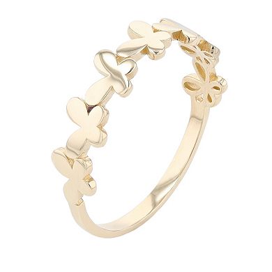 Au Naturale 14k Gold Butterflies Ring