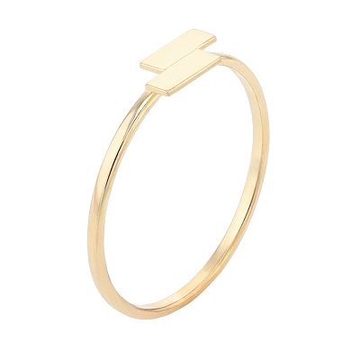 Au Naturale 14k Yellow Gold Double Bar Ring