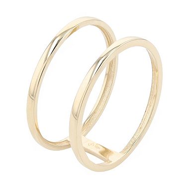 Au Naturale 10k Yellow Gold Double Bar Ring