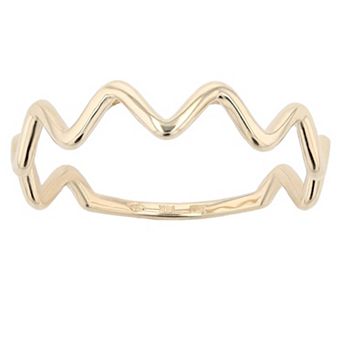 Au Naturale 14k Yellow Gold Zigzag Ring
