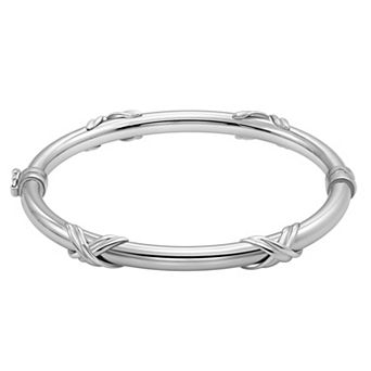 Sterling Silver Hinged Bangle Bracelet