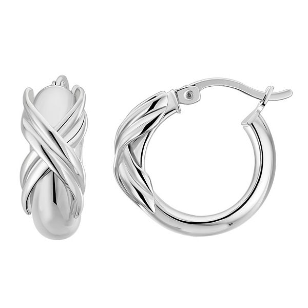 Kohl's sterling deals silver hoop earrings