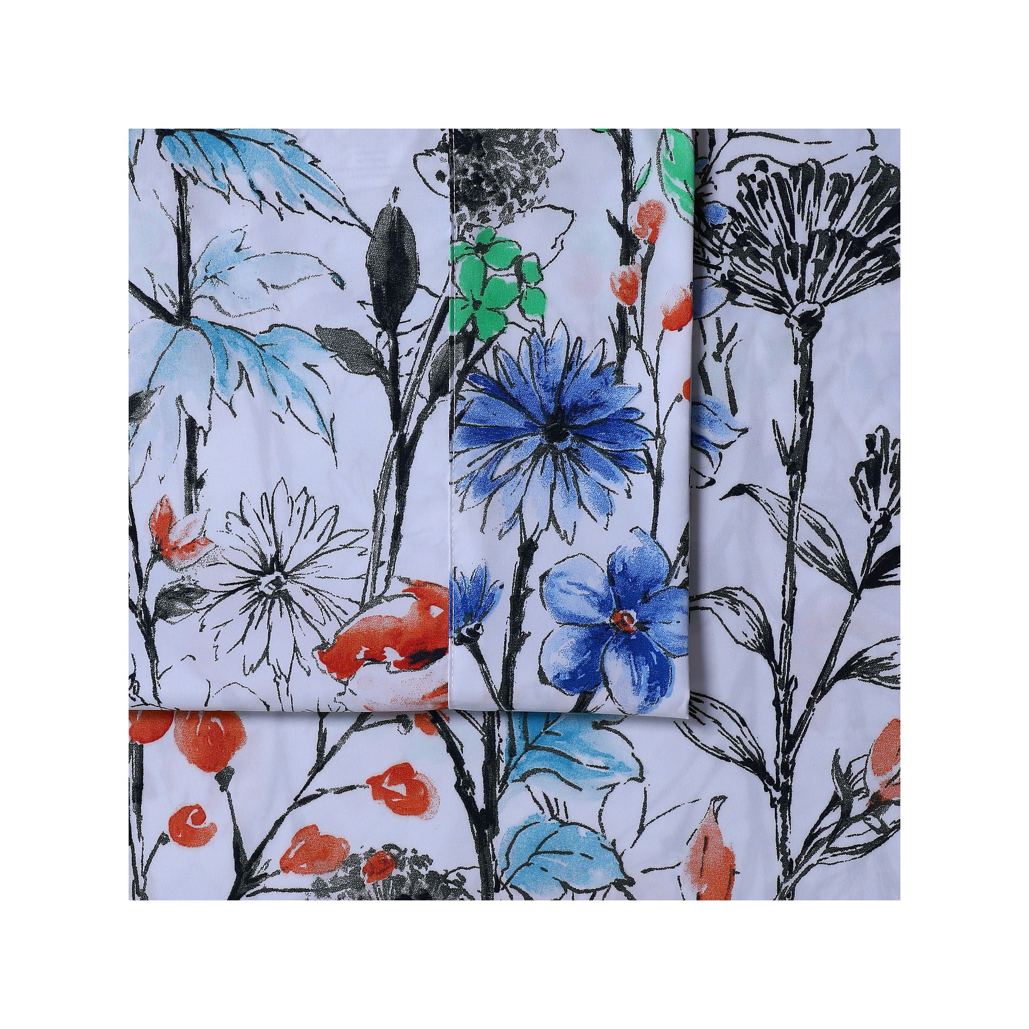 Azores Home Printed Microfiber Deep Pocket Sheet Set, Chole Watercolor