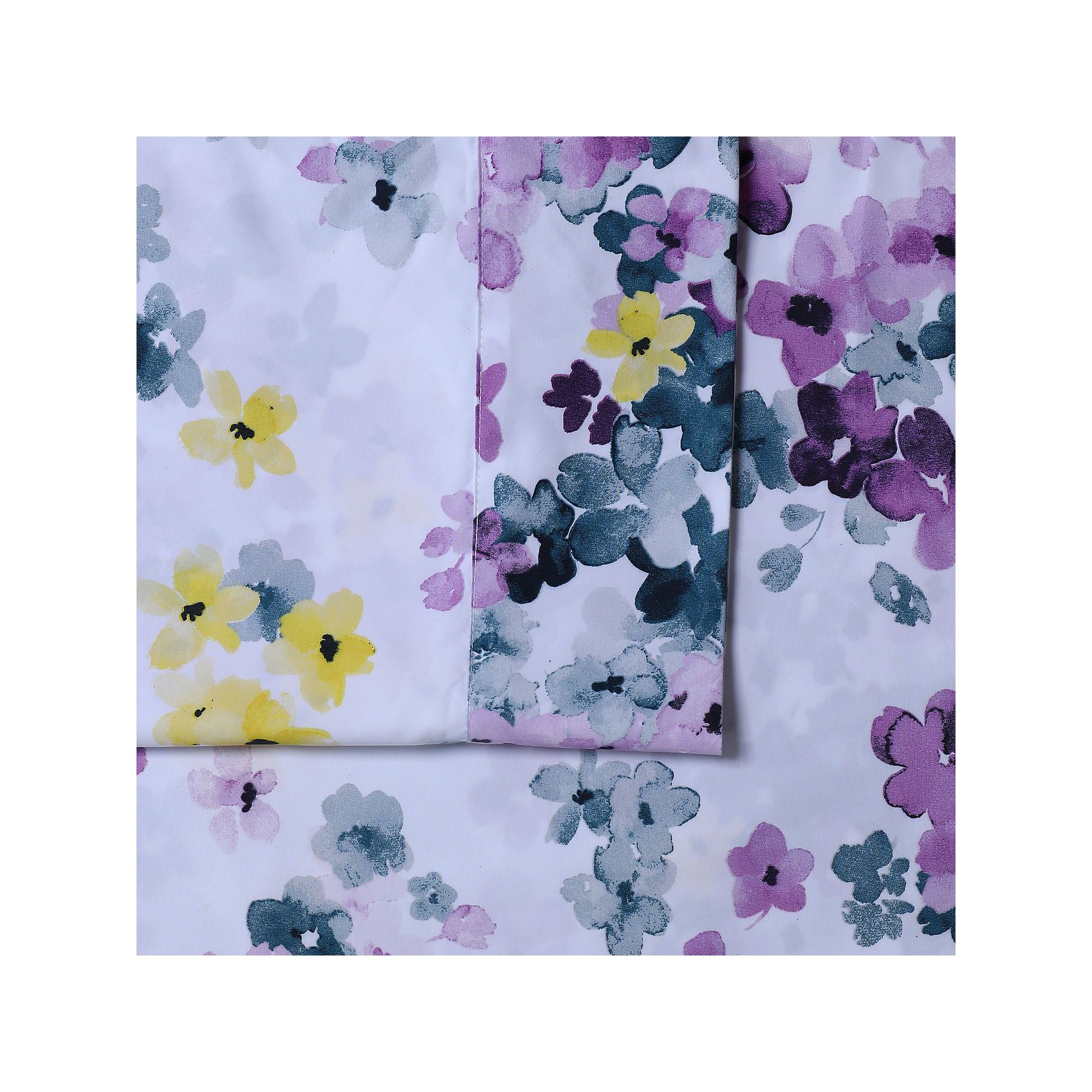 Azores Home Printed Microfiber Deep Pocket Sheet Set, Julie Watercolor