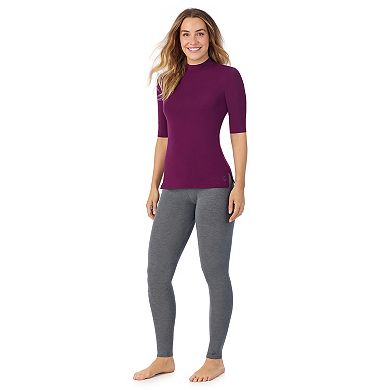 Women's Cuddl Duds® Softwear with Stretch Elbow Sleeve Mockneck Top