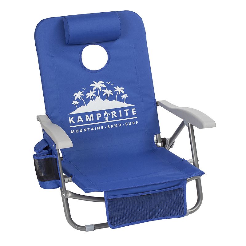 Kamp-Rite Sac-It-Up Cornhole Beach Chair, Multicolor