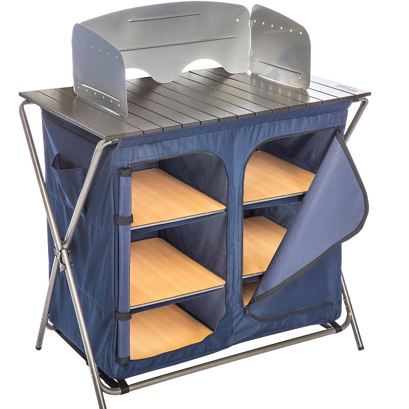 Kamp-Rite Kwik Pantry with Cook Table, Multicolor