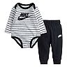 Baby Boy Nike Just Do It Striped Bodysuit & Pants Set
