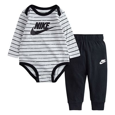 Nike Baby Boy Striped Bodysuit Pants Set