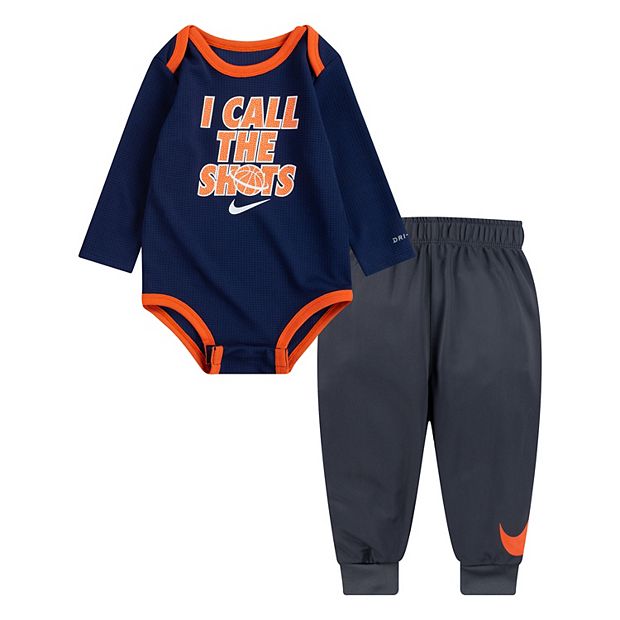 Matemático Tiempo de día Esquiar Baby Boy Nike "I Call The Shots" Basketball Bodysuit & Pants Set