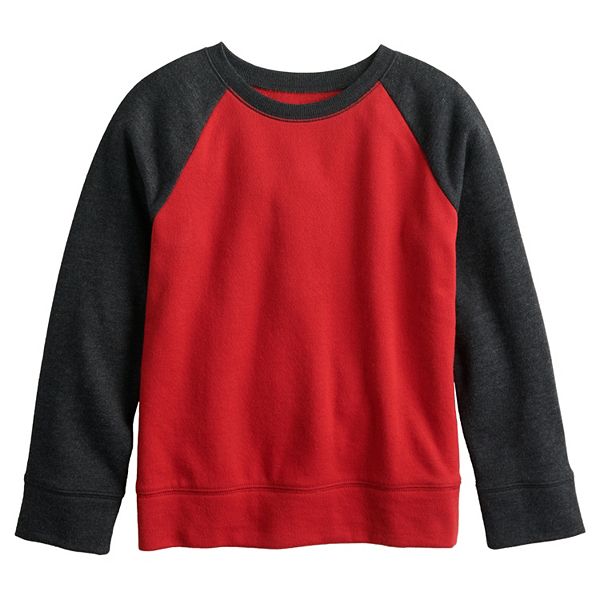 Boys’ Long Sleeve Pullover Crewneck Striped Knit Sweater 10-12 Years Red