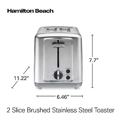 Hamilton Beach 2-Slice Brushed Stainless Steel Toaster