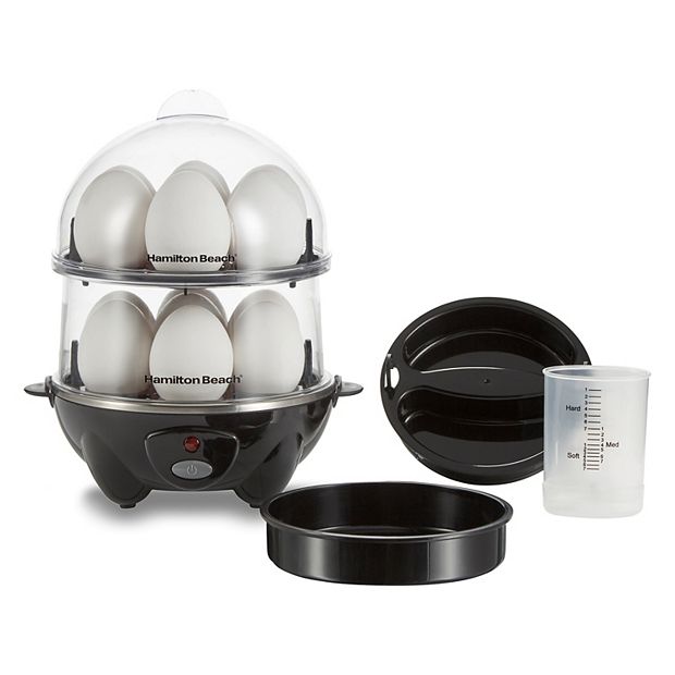 Hamilton Beach 25507 3-in-1 Egg Cooker with 7 Egg Capacity, Black