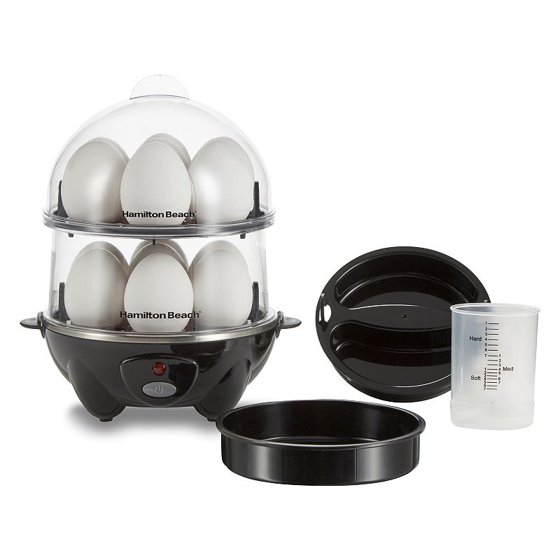 Hamilton Beach 14-Egg Electric Egg Cooker  White - Poaching Tray  Omelette Bowl