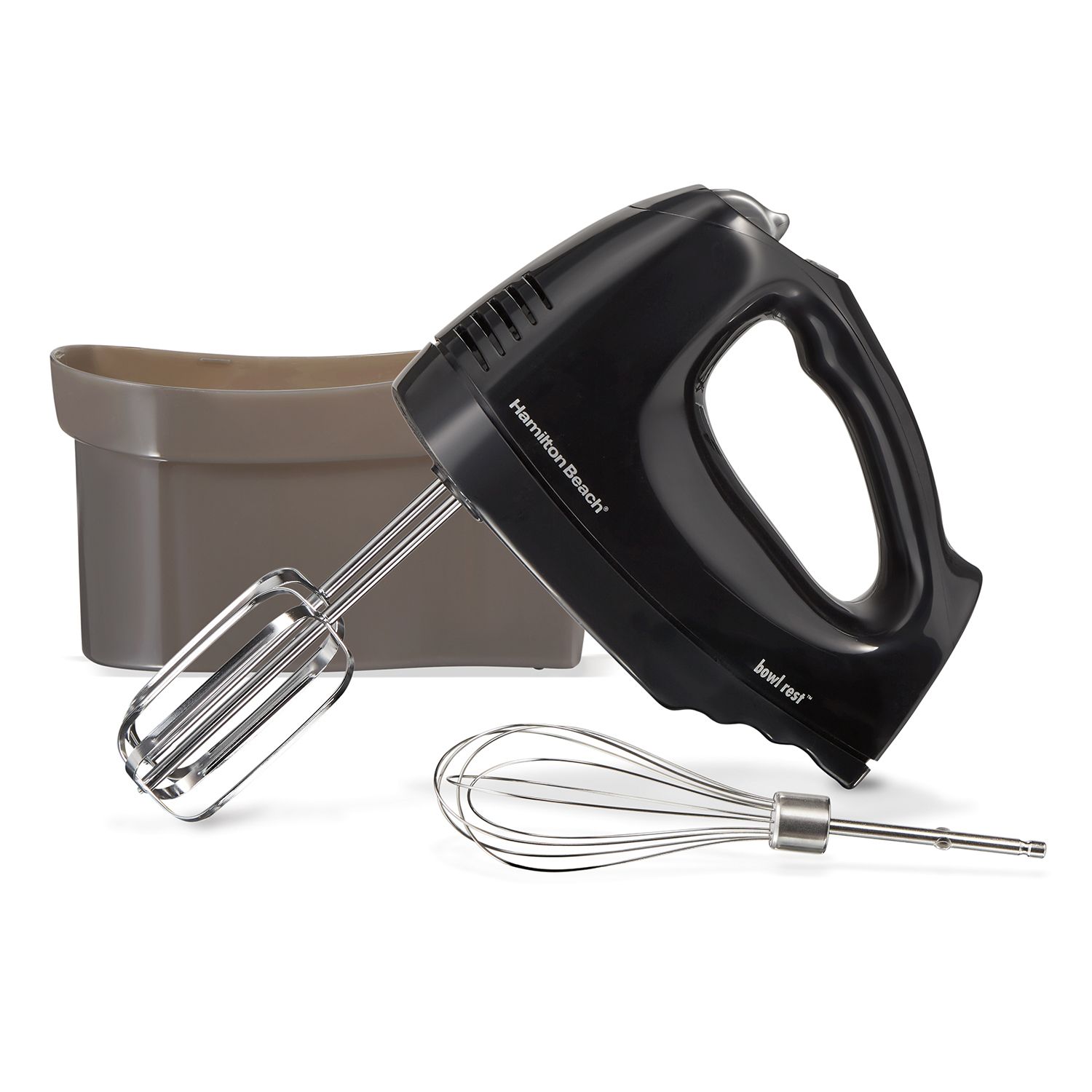 Hamilton Beach Performance 6-Speed Hand Mixer with Snap-on Case - Black