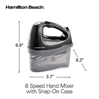 Hamilton Beach Performance 6-Speed Hand Mixer with Snap-on Case