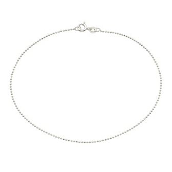 Sterling Silver Bead Anklet
