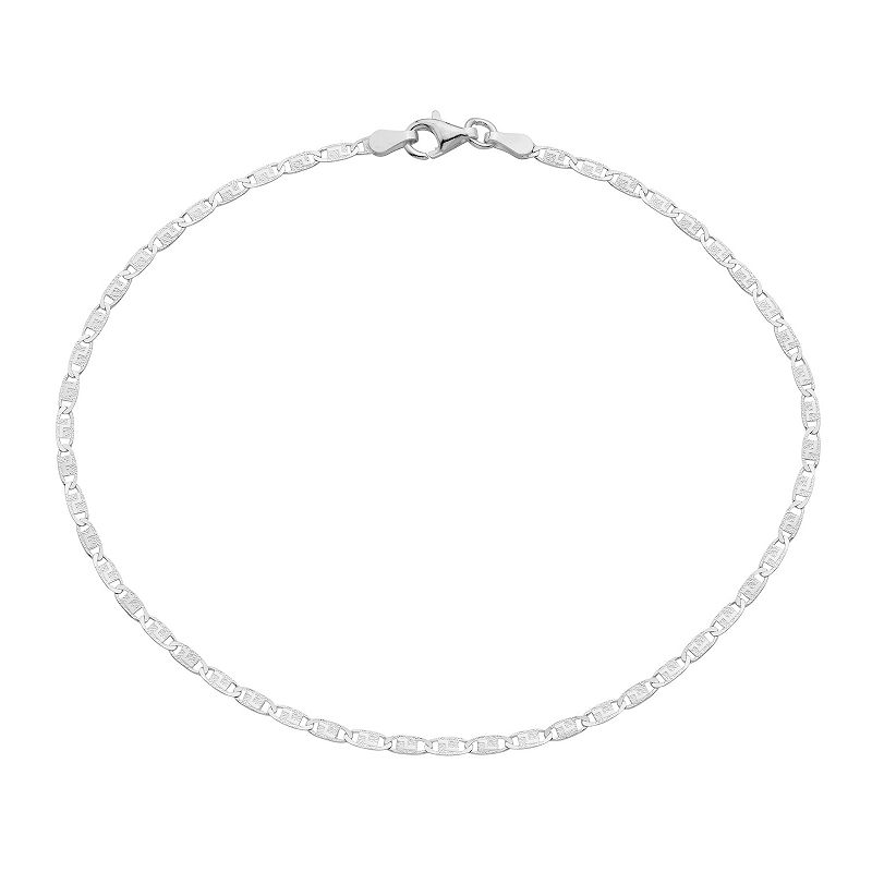 71518242 Sterling Silver Valentino Chain Anklet, Womens, Si sku 71518242