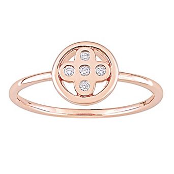 Stella Grace 10k Rose Gold Diamond Accent Circular Ring