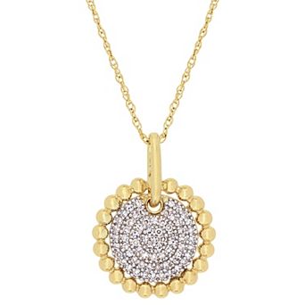 Stella Grace 10k Gold 1/5 Carat T.W. Diamond Cluster Pendant