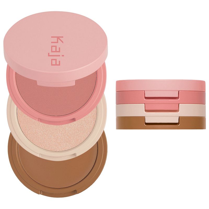 Face Bento Cream Bronzer, Powder Blush & Highlighter Sculpting Trio, Multic